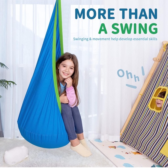 OUTREE Kids Pod Swing Seat Cotton Child Hammock Chair - Picture 5 of 6
